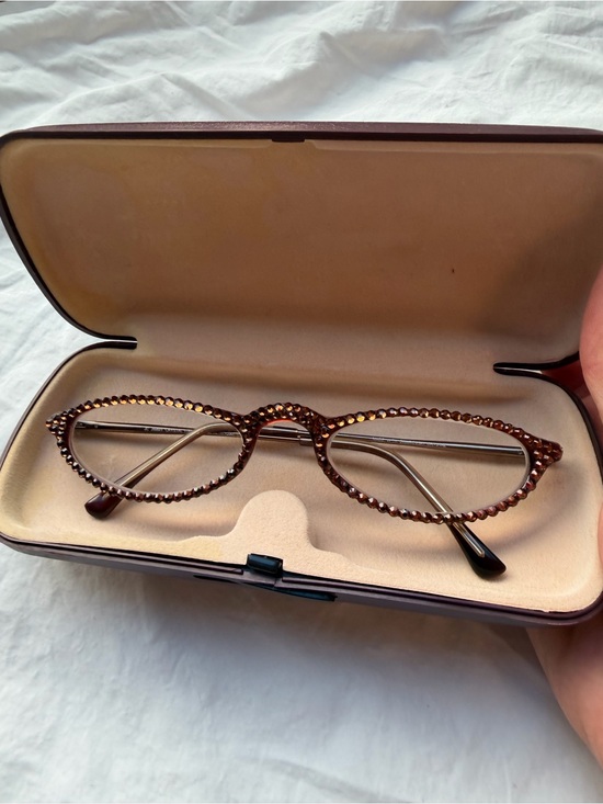 Jimmy Crystal Accessories - Jimmy Crystal NY Swarovski Rhinestone Reading Glasses +2.00 GL787 With Case